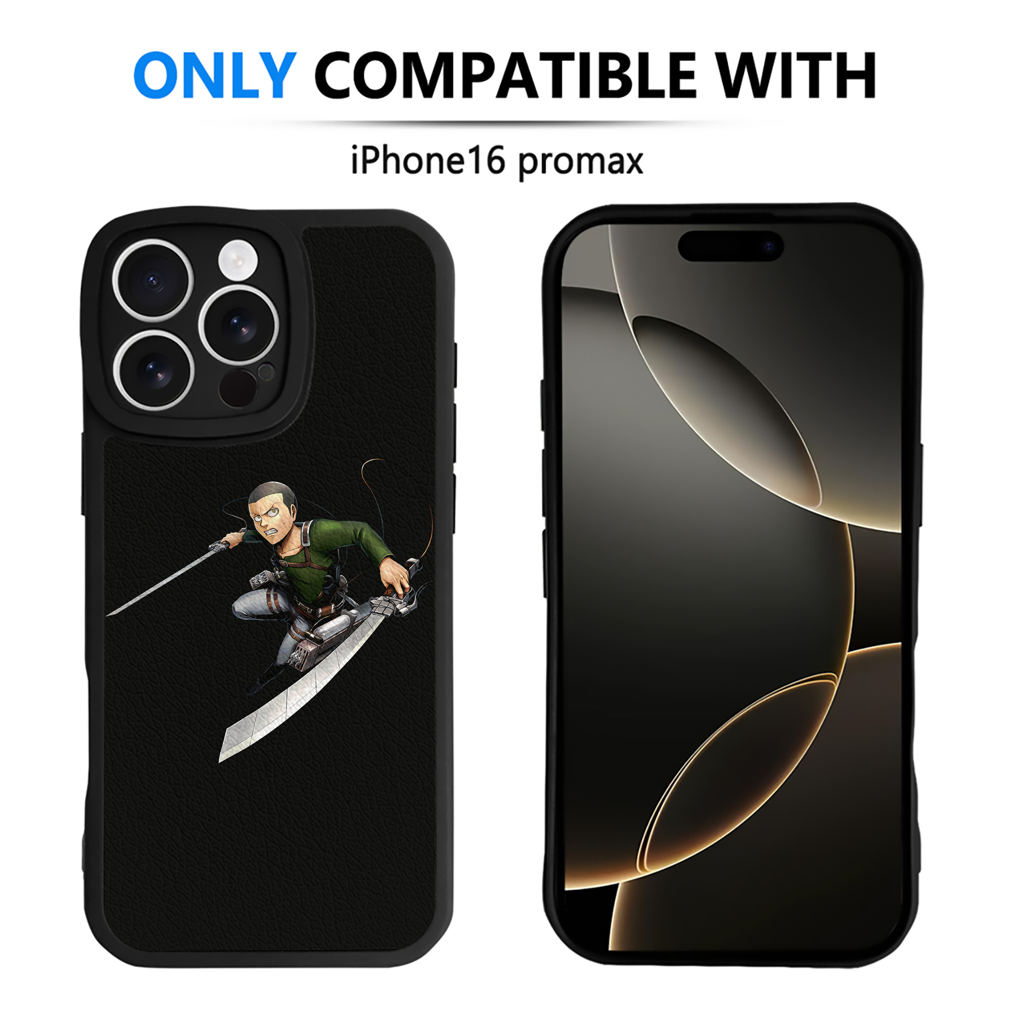 （画像用） 進撃の巨人 コニー·スプリンガー Attack on Titan Connie Springer 【iPhone 16シリーズ対応】シリコンスマホケース（レザー調） 材質：シリコン
